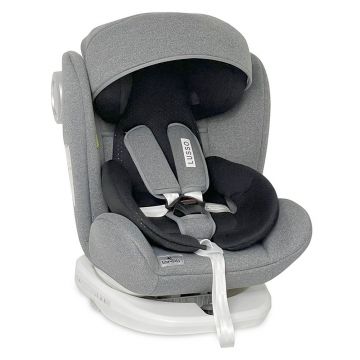 Scaun auto cu isofix 0-36 kg Lorelli Lusso 2021 Gri cu sezut rotativ
