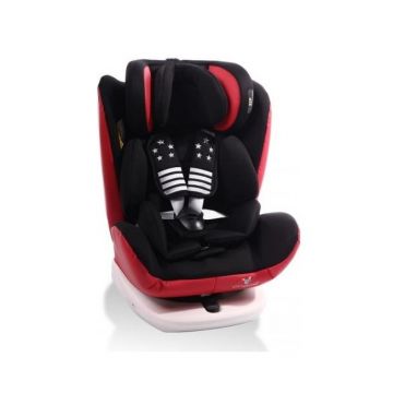 Scaun auto cu isofix Cangaroo Pilot 0-36 kg red black leather