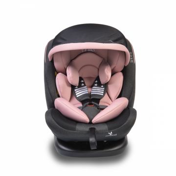 Scaun auto rotativ Cangaroo cu Isofix 0- 36 kg Pilot Pink
