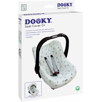 Husa de bumbac pentru scaune auto grupa 0+ Dooky Origami Swallow Grey Jade