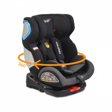 Saun auto rotativ Moni 0-36 kg Colonel Dark grey cu isofix