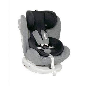 Scaun auto cu isofix 0-36 kg Lusso SPS rotativ 360 grade Grey