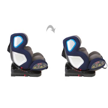 Scaun auto cu isofix Juju Complete rotativ 360 gri-bleumarin