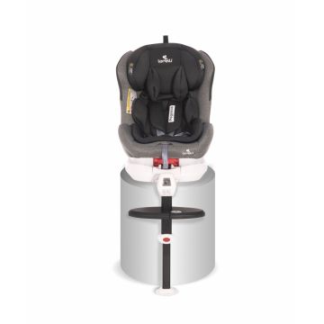 Scaun auto Pegasus baza isofix si picior de fixare 0-36 kg rotativ 360 grade Light Dark Grey