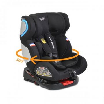 Scaun auto rotativ Moni 0-36 kg Colonel Black cu isofix
