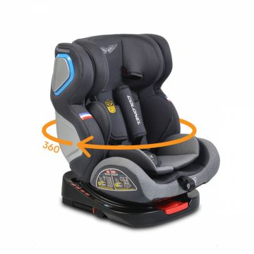 Scaun auto rotativ Moni 0-36 kg Colonel Light grey cu isofix