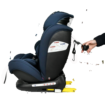 Scaun Auto Ruby Deluxe Buf Boof cu Isofix 0-36 kg, pozitie somn 137 grade DarkBlue