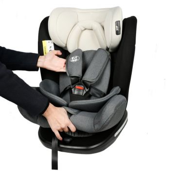 Scaun auto Tweety GreyJeans cu isofix rotativ 360 grade 0-36 kg baza neagra