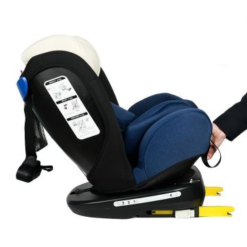 Scaun auto Tweety Indigo cu isofix rotativ 360 grade Buf Boof 0-36 kg baza neagra