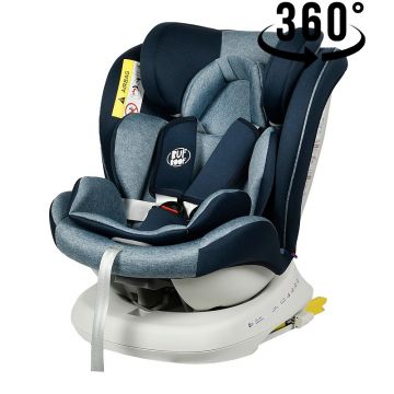 Scaun auto Tweety Plus Deluxe Buf Boof Blue cu isofix rotativ 360 grade 0-36 kg