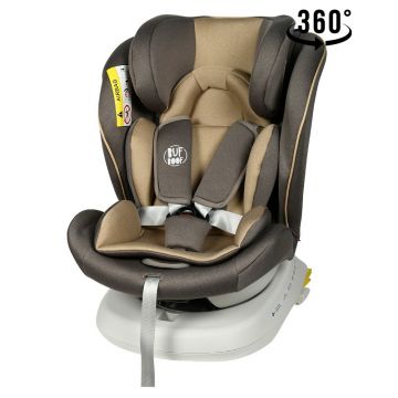 Scaun auto Tweety Plus Deluxe Buf Boof LightBrown cu isofix rotativ 360 grade 0-36 kg