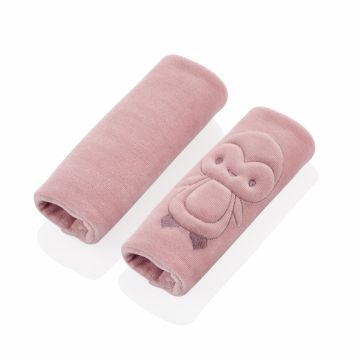 Set 2 protectii pentru centura de siguranta BabyJem Lovely Pinguin Roz