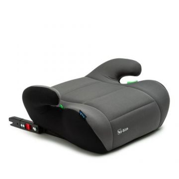 Inaltator auto pentru copii Juju Jazzy Booster i-Size ISOFIX, 125-150cm, certificat R129, Negru/Gri