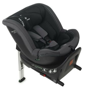 Scaun auto, Be Cool, Saturn I-Size, Rotire 360 grade, 40 - 150 cm, 0 - 36 kg, Cu Isofix si picior stabilizator, Conform cu standardul european de securitate ECE R129, Carbon