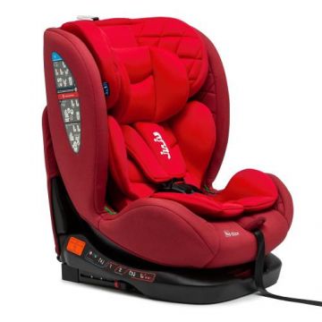 Scaun Auto pentru bebelusi si copii Juju Total 360 i-Size, 40-150 cm, 0-12 ani, ISOFIX cu Top Tether, rotativ 360 grade, pozitie de somn, spatar reglabil in 4 pozitii, tetiera reglabila, husa detasabila si lavabila, Rosu
