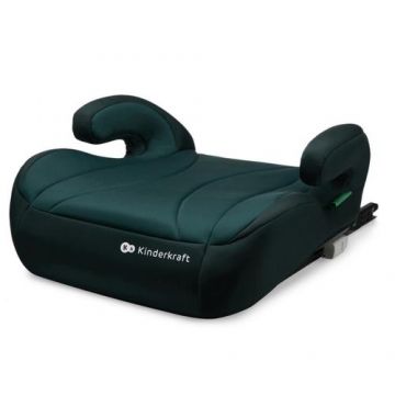 Inaltator auto Kinderkraft I-Size Boost, 135-150 cm, compatibil cu ISOFIX, Verde