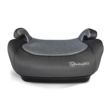 Scaun auto BabyGo booster i-Size Melange Gray, 125-150 cm, certificat R129, Gri