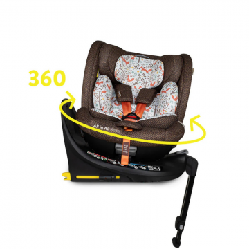Scaun auto Cosatto All in All Extra Foxford Hall 40-150 cm I-Size, Testare ADAC, Isofix, SIPS, Rotatie 360, Tetiera reglabila