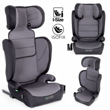 Scaun auto cu Isofix Ecotoys Gri, grupa 100-150 cm, i-Size, omologare R12903