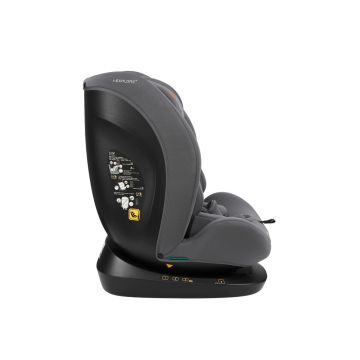 Scaun auto cu isofix KikkaBoo i-Explore 2 i-SIZE Grey 40-150 cm,tetiera reglabila in 14 pozitii inaltime,spatar reglabil,perna reductor inclusa,husa detasabila,centuri de siguranta cu pernute pentru umeri