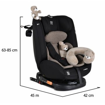 Scaun auto cu isofix Moni i-Maxx Cool-beige 40-150 cm sezut rotativ,certificat I-Size,sistem de fixare sonor,spatar reglabil in 5 pozitii,pernuta gatjucarie plus si protectie centura incluse Scaun auto cu isofix Moni i-Maxx Cool-beige 40-150 cm sezut rotativ,certificat I-Size,sistem de fixare sonor,spatar reglabil in 5 pozitii,pernuta gatjucarie plus si protectie centura incluse