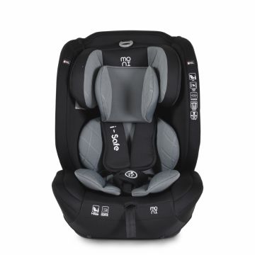 Scaun auto cu isofix Moni I-Safe Grey 76-150 cm,certificare i-size R129,centura ancorare top tether,tetiera reglabila 13 pozitii,husa detasabila,saltea reductor,pernuta gat si jucarie plus incluse Scaun auto cu isofix Moni I-Safe Grey 76-150 cm,certificare i-size R129,centura ancorare top tether,tetiera reglabila 13 pozitii,husa detasabila,saltea reductor,pernuta gat si jucarie plus incluse
