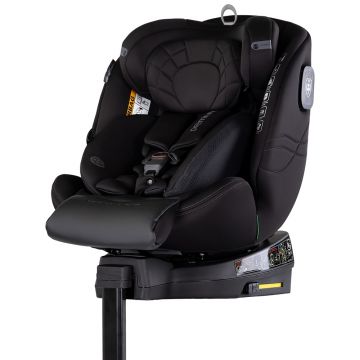 Scaun auto pentru copii Chipolino Premium Blackberry i-Size, rotativ, 40-150 cm, sistem isofix si picior de suport, protectie la impact lateral SPS, tetiera reglabila, husa detasabila