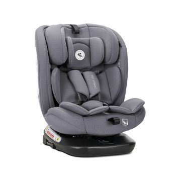 Scaun auto pentru copii i-Size Capella Grey cu isofix, rotativ 360 grade, 0 luni-12 ani, 40-150 cm
