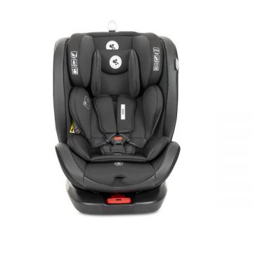 Scaun auto pentru copii Lorelli Ares Black i-Size, isofix, anti rebound bar, rotativ, 40-150 cm, 0 luni-12 ani