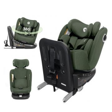 Scaun auto pentru copii Lorelli Auriga, i-Size, Isofix, anti rebound bar, rotativ 360, SPS, 0 luni-12 ani, 40-150 cm, Verde