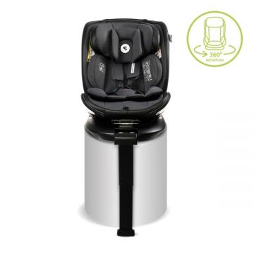 Scaun auto pentru copii Lorelli Estate Grey i-Size, isofix, baza rotativa, picior de sprijin, 0 luni-12 ani, 40-150 cm