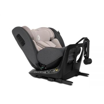 Scaun auto pentru copii Lorelli Monza Beige i-Size, isofix, rotativ, reglabil, anti rebound bar, protectie laterala SPS, husa detasabila, 40-150 cm