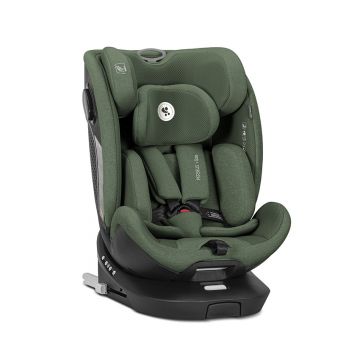 Scaun auto pentru copii Lorelli Perseus Green i-Size, isofix, baza rotativa, picior de sprijin, EPS Memory, panou de ventilatie, SPS, 0 luni-12 ani, 40-150 cm