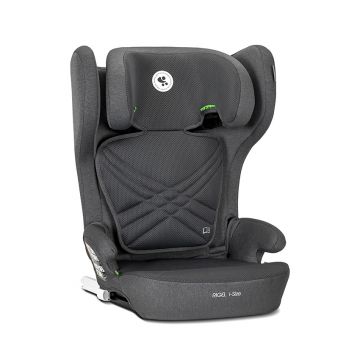 Scaun auto pentru copii Lorelli Rigel Grey i-Size, isofix, pliabil pentru depozitare usoara, tetiera reglabila, 3 ani-12 ani, 100-150 cm