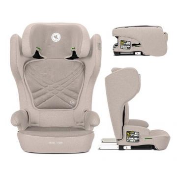 Scaun auto pentru copii Lorelli Rigel, i-Size, Isofix, pliabil pentru depozitare usoara, tetiera reglabila, 3 ani-12 ani, 100-150 cm, Bej