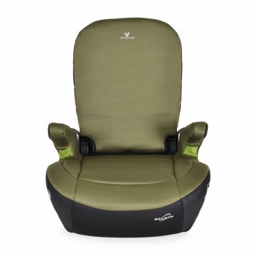 Inaltator auto Cangaroo Cosmos Juniper Green 125-150 cm cu spatar rabatabil,Fixare cu ISOFIX,Certificare I-Size R-129,Husa detasabila,Cotiere