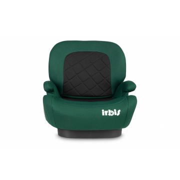Inaltator auto copii Caretero Irbis I-Size Emerald 125-150 cm, fixare cu isofix, centura de ghidaj, spatar reglabil si detasabil, husa lavabila, cotiere, Certificat R129
