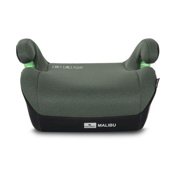 Inaltator auto cu isofix Lorelli Malibu Green 6-12 ani, 125-150 cm, cu conectori pentru ghidaj
