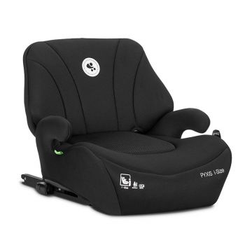 Inaltator auto pentru copii Lorelli Pyxis Black 125-150 cm, i-Size, isofix, booster cu spatar detasabil, 6-12 ani