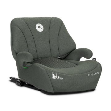 Inaltator auto pentru copii Lorelli Pyxis Green 125-150 cm, i-Size, isofix, booster cu spatar detasabil, 6-12 ani