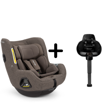 Nuna - Set Scaun auto rotativ TODL next Chestnut, 40-105 cm + Baza isofix BASE next i-Size pentru TODL next, testat ADAC