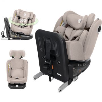 Scaun Auto Copii Auriga i-Size Isofix Anti Rebound Bar Rotativ 360 Grade SPS 0 Luni - 12 Ani 40-150CM Bej