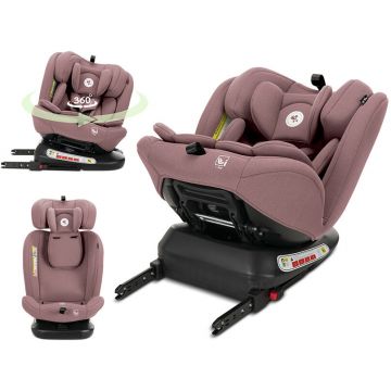Scaun Auto Copii Capella i-Size Isofix Rotativ 360 Grade 0 Luni - 12 Ani 40-150CM Maxim 36CM Roz