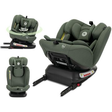 Scaun Auto Copii Capella i-Size Isofix Rotativ 360 Grade 0 Luni - 12 Ani 40-150CM Maxim 36CM Verde