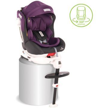 Scaun Auto Copii Pegasus Isofix Rotativ 360 Grade 0-12 Ani Maxim 36KG Gri/Violet