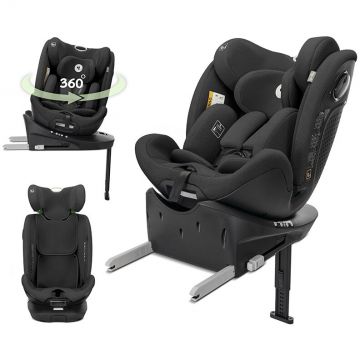Scaun Auto Copii Perseus i-Size Isofix Baza Rotativa Picior de Sprijin  0-12 Ani 40-150CM Maxim 36KG Negru