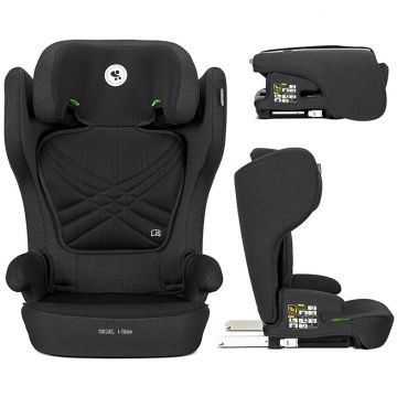 Scaun Auto Copii Rigel i-Size Isofix Pliabil pentru Depozitare Usoara Tetiera Reglabila 3-12 Ani 100-150CM Negru