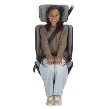 Scaun auto pentru copii Be Cool Bravo Be Smoke I-Size, 100-150 cm, 4-12 ani, cu isofix, inclinare anatomica, conform cu standardul european de securitate ECE R129