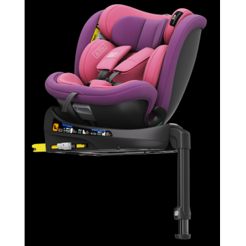 Scaun auto pentru copii Buf Boof N17 Fix Unicorn Pink 40-150 cm iSize, isofix, rotativ 360, picior fixare, pozitie de somn 165 grade