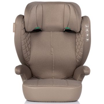 Scaun auto pentru copii Chipolino Cyber Latte 100-150 cm I-Size, husa detasabila, tetiera reglabila